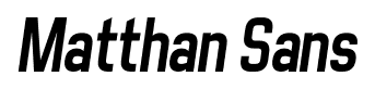 Matthan Sans font